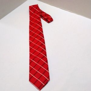 Stanford Essential Red Multiple Colors Checkered Diagonal Men's Tie NT#4